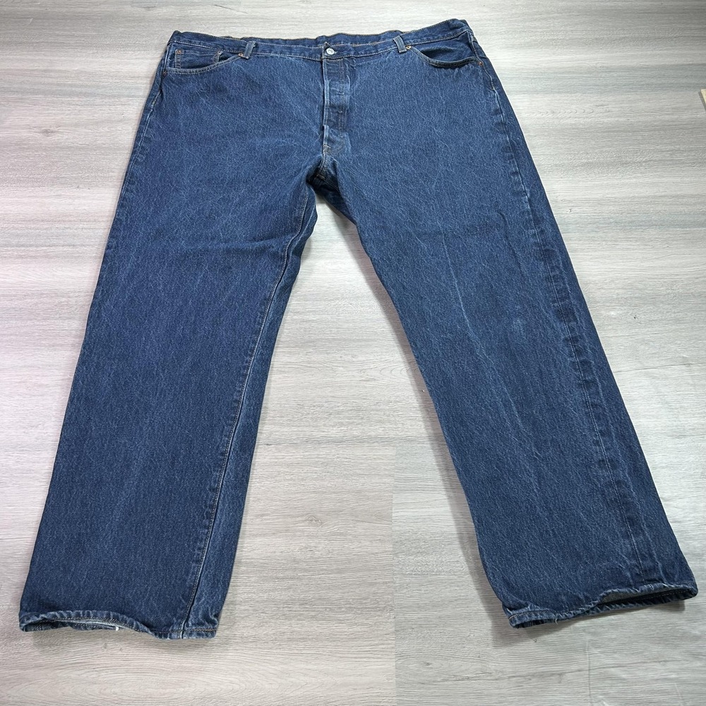 Levi's‎ 501 Jeans Mens 48x32 Dark Wash Button Fly Straight Leg Original Fit